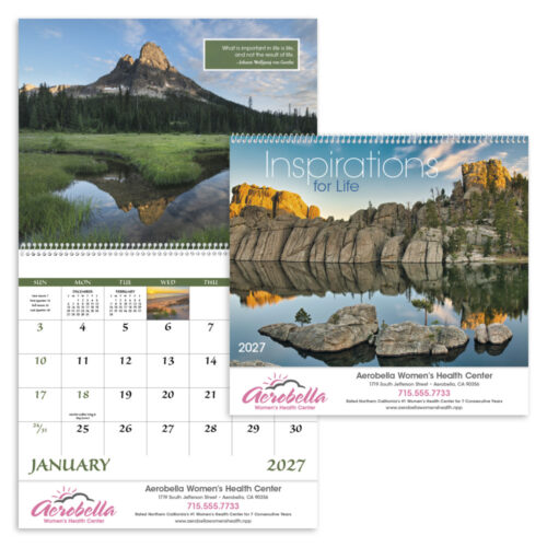 Inspirations for Life 13 Month Spiral Calendar