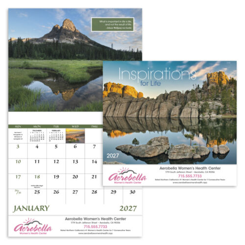 Inspirations for Life 13 Month Stapled Calendar