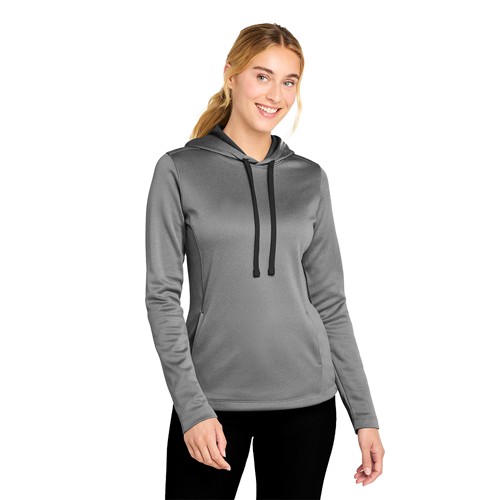 Sport-Tek Women'S Posicharge Sport-Wick Heather Fleece Hooded Pullover