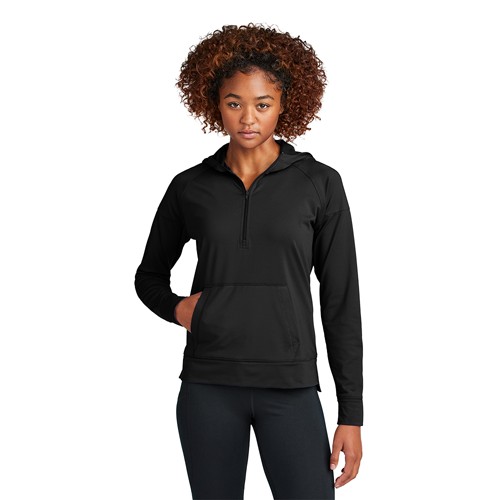 Sport-Tek Women'S Sport-Wick Stretch 1/2 Zip Hoodie