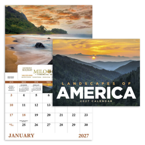 Landscapes of America 13 Month Window Calendar