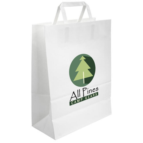 Large FSC Certified White Paper Bag