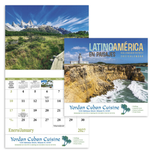 Latinoamerica en Paisajes 13 Month Stapled Calendar