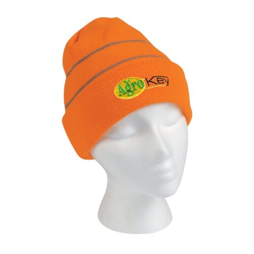 Safety Knit Cuff Beanie With Reflective Stripes