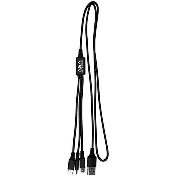 Metallic3in1CablewithTypeCUSB-Black