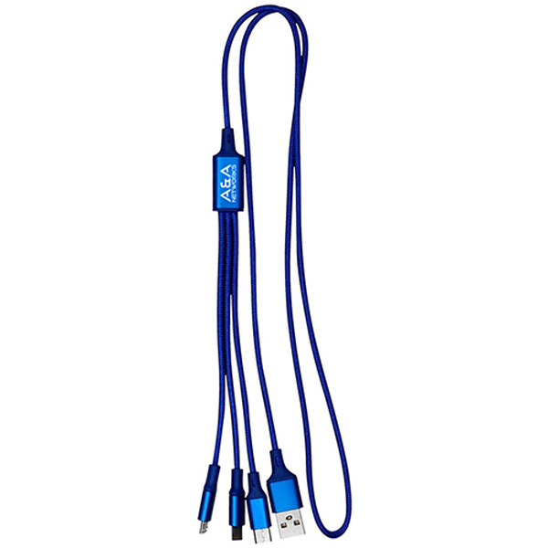 Metallic3in1CablewithTypeCUSB-Blue