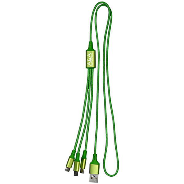Metallic3in1CablewithTypeCUSB-Green