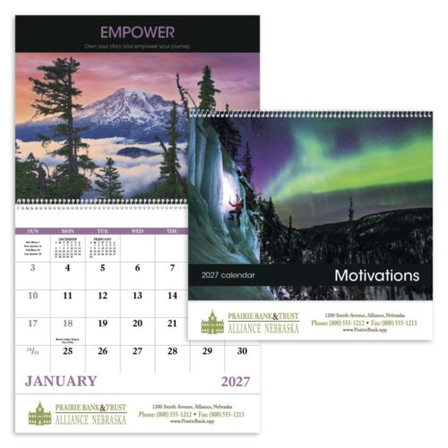 Motivations 13 Month Spiral Calendar