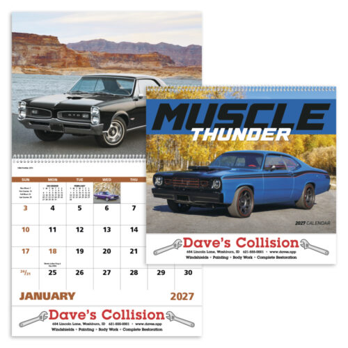 Muscle Thunder 13 Month Spiral Calendar