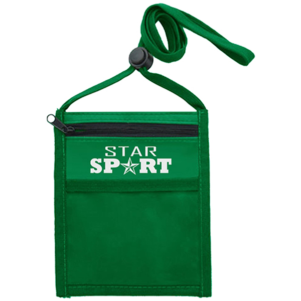 NylonPouchwithFrontZipperPocket-Green