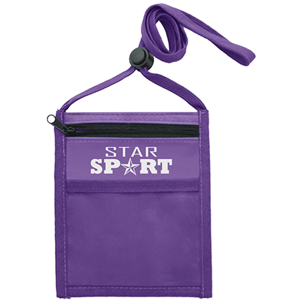 NylonPouchwithFrontZipperPocket-Purple