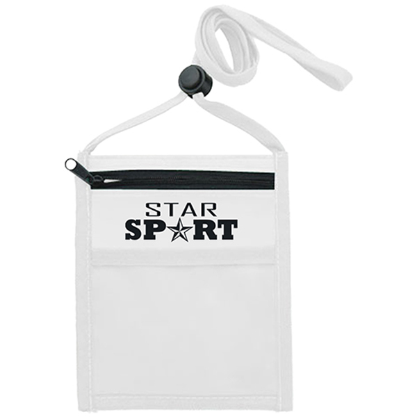 NylonPouchwithFrontZipperPocket-White