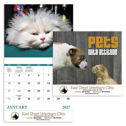 Pets with Attitude 13 Month Stapled Calendar