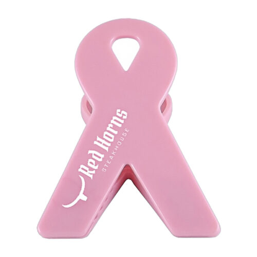 Pink Awareness Ribbon Bag Clip