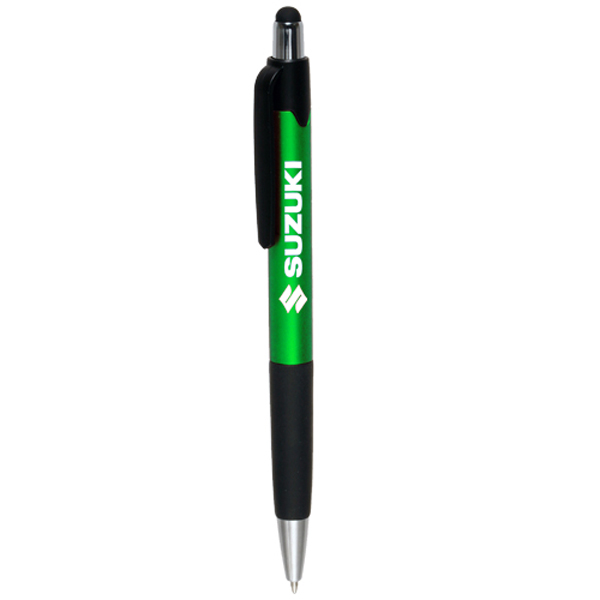Plastic_Pens_with_Touch_Screen_Stylus-Metalic_Green