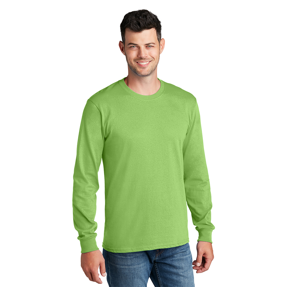 Port & Company Long Sleeve Cotton T-Shirts_front-view