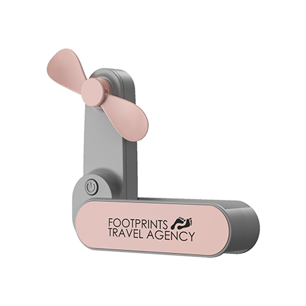 RechargeableFoldingMiniFan-PinkGray