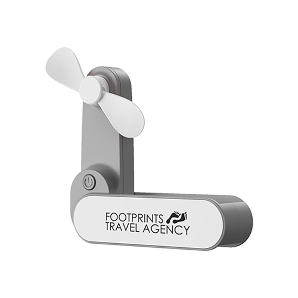 RechargeableFoldingMiniFan-WhiteGray