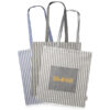 Recycled Striped Cotton Tote Bags