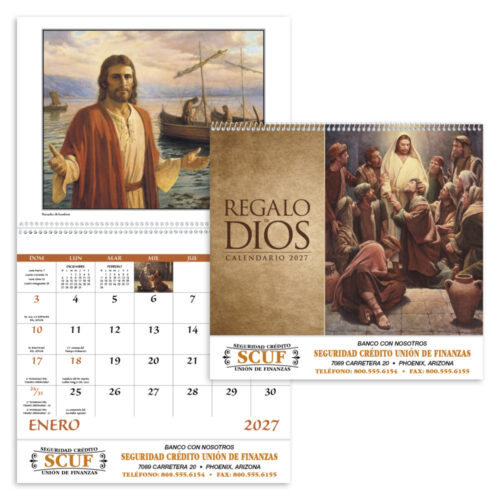 Regalo de Dios 13 Month Spiral Calendar
