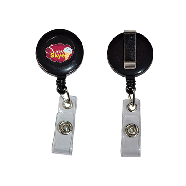 RetractableBadgeReelHolderwithBeltClip-Black