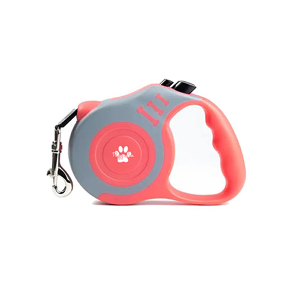RetractableDogLeashAutoTractorTape-Red