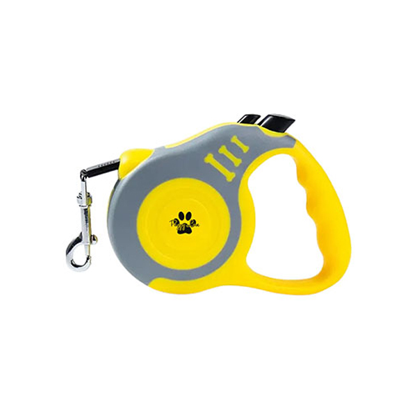 RetractableDogLeashAutoTractorTape-Yellow