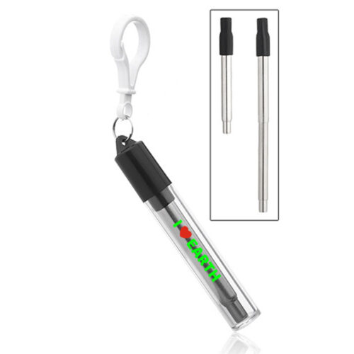 Retractable Metal Straw with Case and Brush