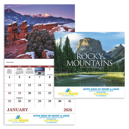 Rocky Mountains 13 Month Stapled Calendar