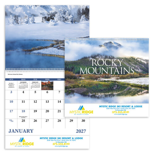 Rocky Mountains 13 Month Spiral Calendar