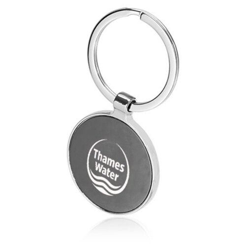Round Black Keychains