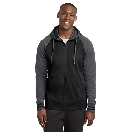 Sport-Tek Sport-Wick Varsity Fleece Full-Zip Hooded Jacket