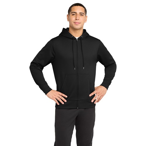 Sport-Tek Sport-Wick Fleece Full-Zip Hooded Jacket
