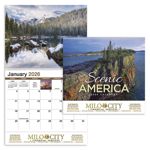 Scenic America Spiral Appointment Calendar