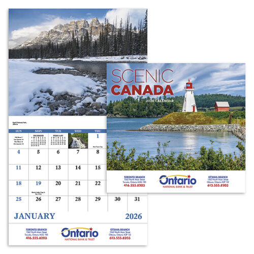 Scenic Canada 13 Month Stapled Calendar