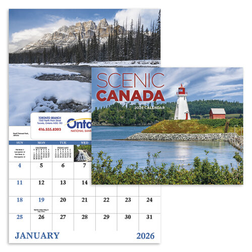 Scenic Canada 13 Month Window Calendar