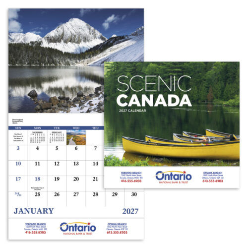 Scenic Canada 13 Month Stapled Calendar