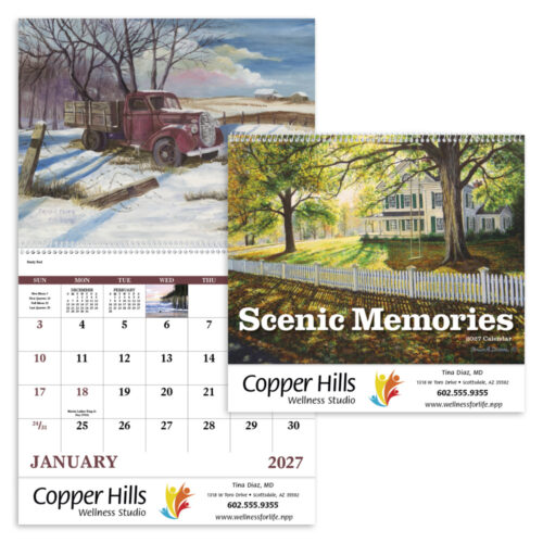 Scenic Memories 13 Month Spiral Calendar