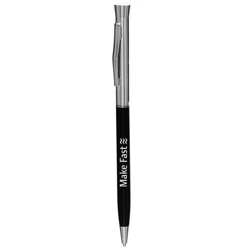 Slim Metal Hotel Pens Black