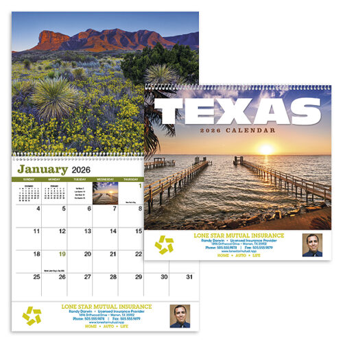 Texas Spiral Appointment Calendar