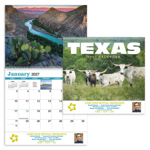 Texas Spiral Appointment Calendar