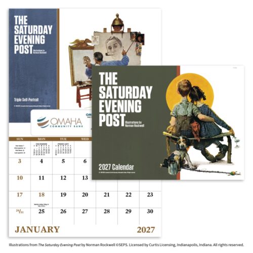 The Norman Rockwell Saturday Evening Post 13 Month Window Calendar