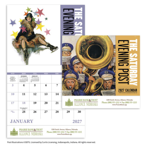The Saturday Evening Post 13 Month Stapled Calendar