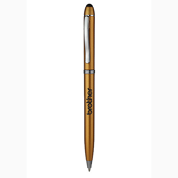 Twist Action Plastic Stylus Pens_Gold