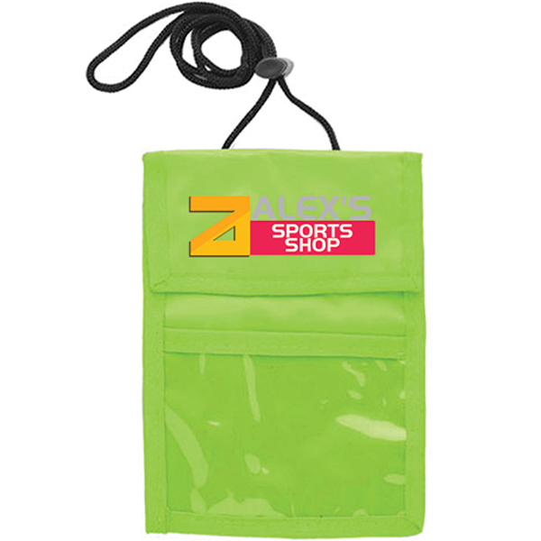 TwoPocketFlapNeckWallet-Lime