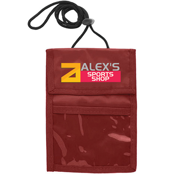 TwoPocketFlapNeckWallet-Maroon
