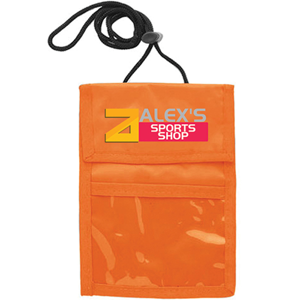 TwoPocketFlapNeckWallet-Orange