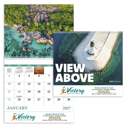 View Above 13 Month Spiral Calendar