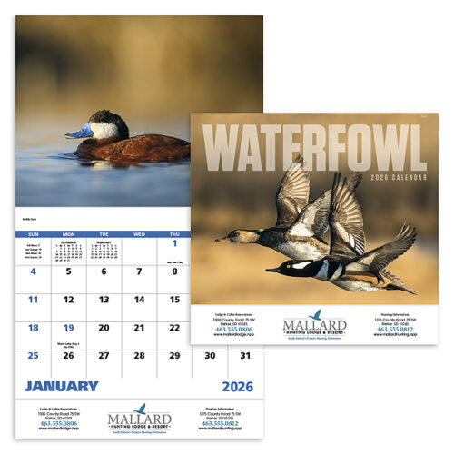 Waterfowl 13 Month Stapled Calendar
