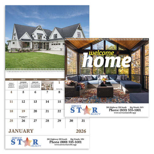 Welcome Home 13 Month Spiral Calendar